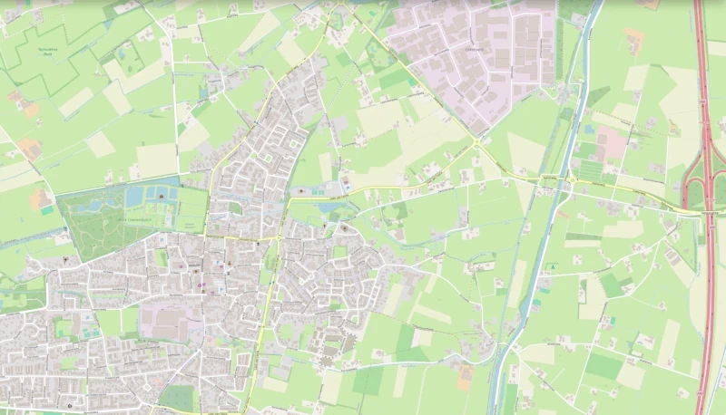 Kaart weergave van een gemeente